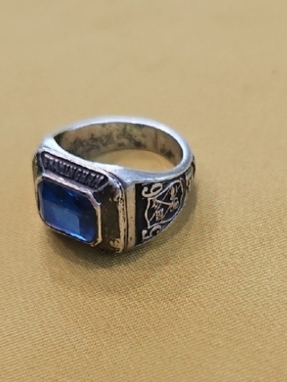 Vintage 1956 Sterling Balfour Class Ring- Framingham High School in MA. AS-4.75